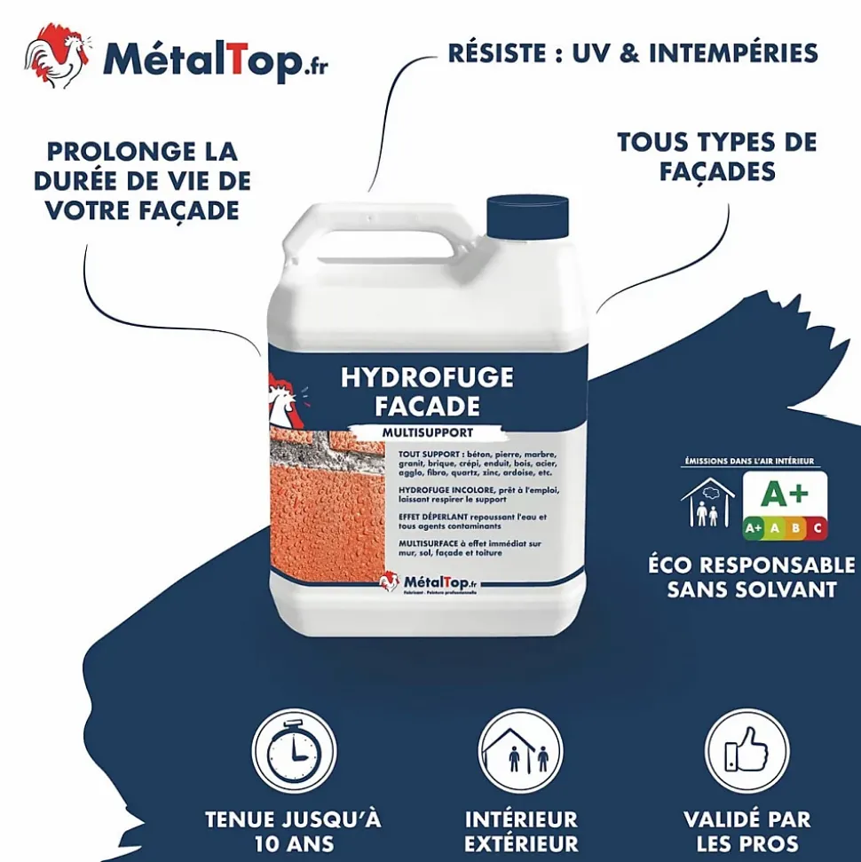 Hydrofuge Facade - Metaltop - Incolore - Pot 1L