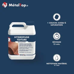 Hydrofuge Toiture - Metaltop - Incolore - Pot 5L
