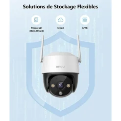 Imou caméra surveillance wifi extérieure 360 connectée 1080p avec détection humaine, suivi intelligent, audio bidirectionnel