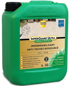 ImperGuard Ultra Formule Végétale Imperméabilisant Super Antitache Incolore Toute Pierre 5L 50m2