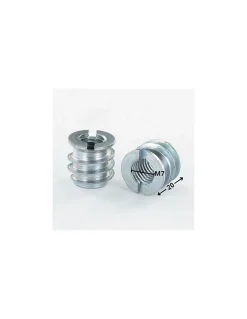 Insert fileté bois fendu Acier brut M7 Pas de 150 13X20 - 10 pièces
