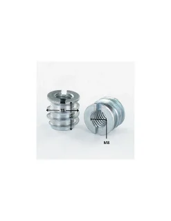 Insert fileté bois fendu M8 15X15 Acier zingué - 10 pièces