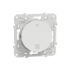 Interrupteur commande VMC 2 boutons à vis Schneider Electric Odace blanc