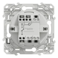 Interrupteur commande VMC 2 boutons à vis Schneider Electric Odace blanc