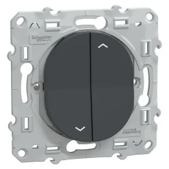 Interrupteur commande volet-roulant 2 boutons Schneider Electric Ovalis anthracite