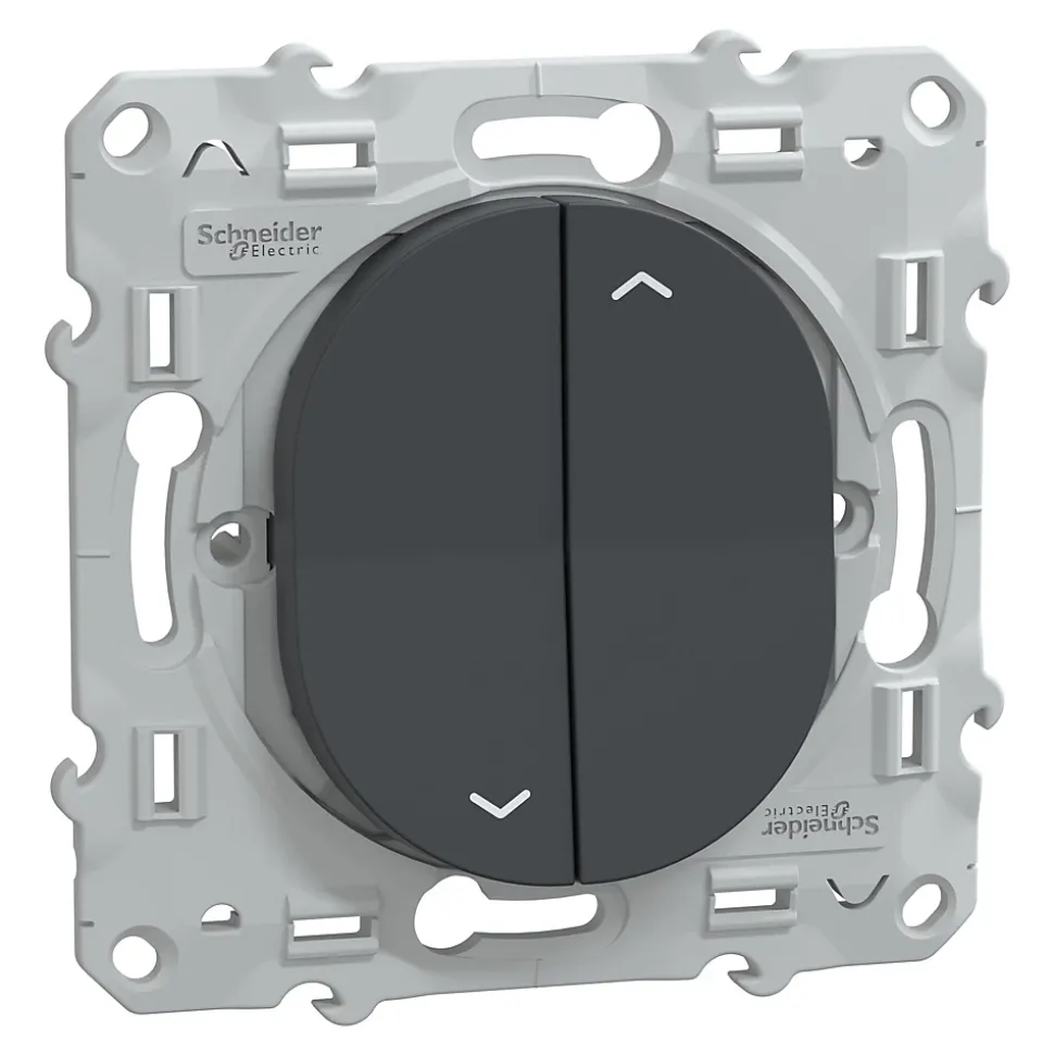 Interrupteur commande volet-roulant 2 boutons Schneider Electric Ovalis anthracite