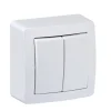 Interrupteur commande volet-roulant 2 boutons complet saillie Schneider Electric Alréa blanc
