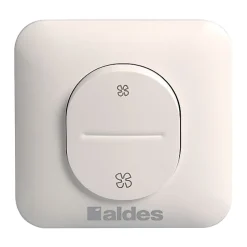 Interrupteur de commande chauffage/climatisation Aldes blanc