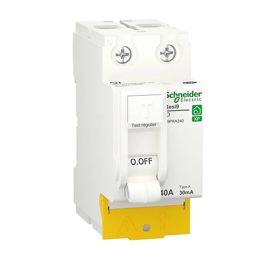 Interrupteur différentiel 30MA 40A Type A Schneider Electric Resi9 XP