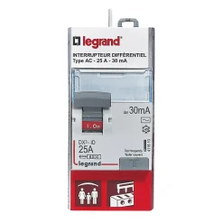 Interrupteur différentiel 30mA 25A type AC Legrand