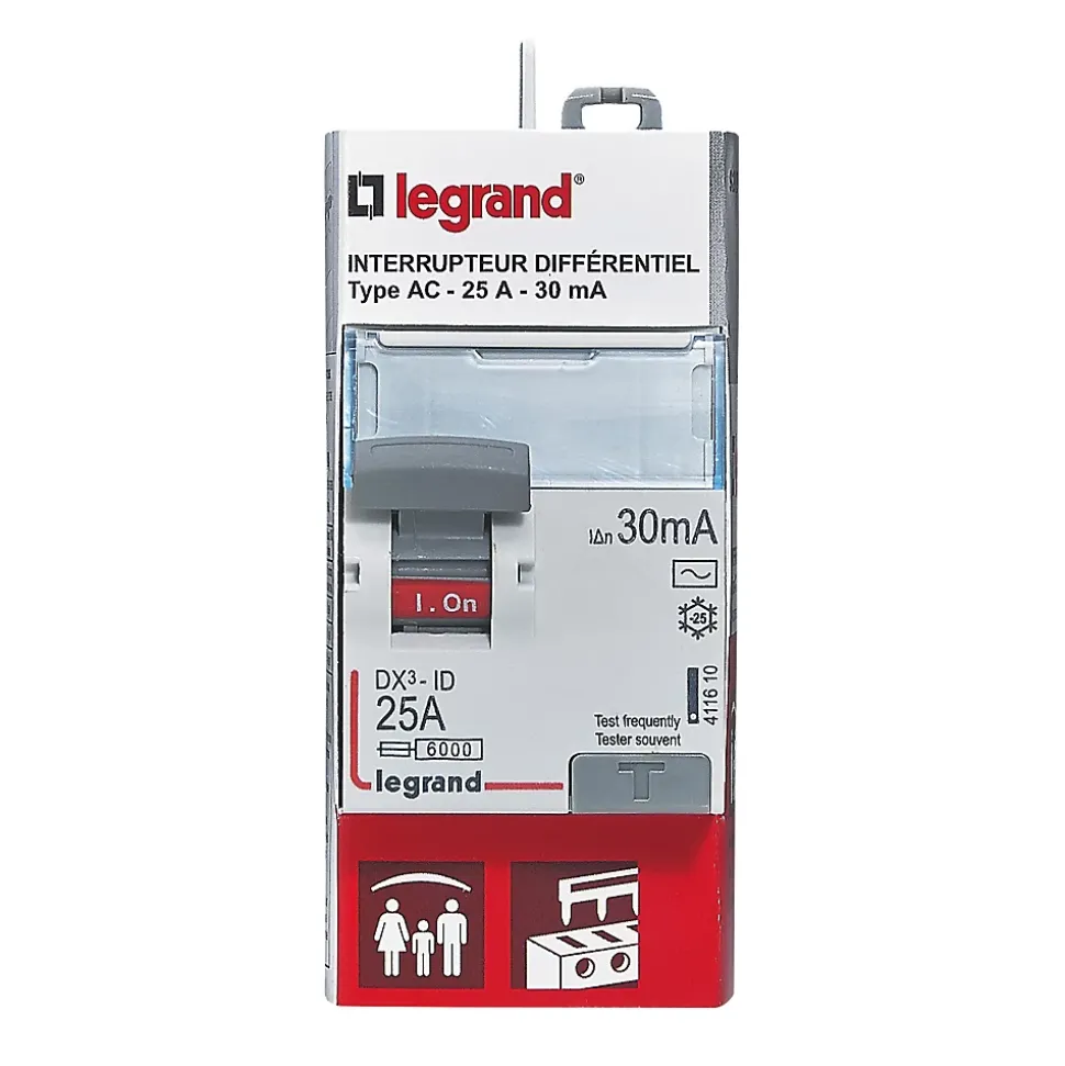 Interrupteur différentiel 30mA 25A type AC Legrand