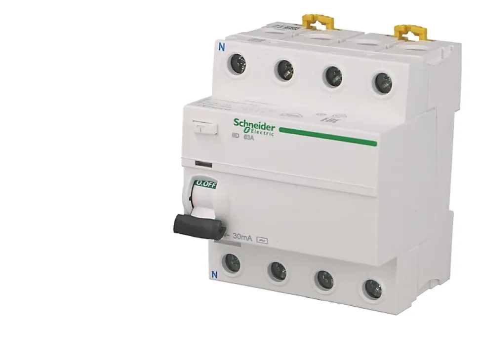 Interrupteur différentiel modulaire tétrapolaire Schneider Acti9 iID 63A / 30mA type AC