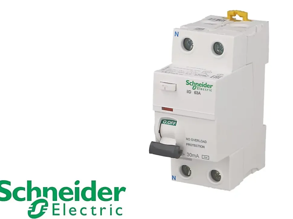 Interrupteur différentiel modulaire bipolaire Schneider Acti9 iID 63A / 30mA type AC