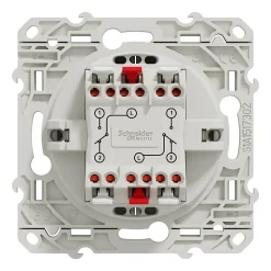 Interrupteur double va-et-vient connexion rapide à vis Schneider Electric Odace blanc