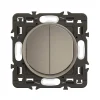 Interrupteur double va-et-vient Legrand Céliane titanium