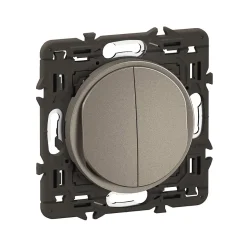 Interrupteur double va-et-vient Legrand Céliane titanium