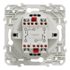 Interrupteur double va-et-vient connexion rapide à vis Schneider Electric Odace anthracite