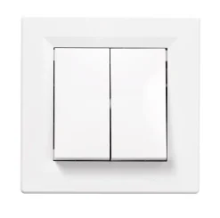 Interrupteur double va-et-vient complet Schneider Electric Asfora blanc
