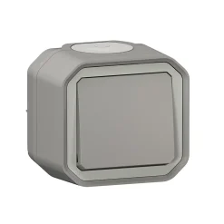 Interrupteur Legrand Plexo gris en saillie