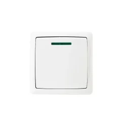 Interrupteur lumineux monobloc en saillie Jacobsen Sigurd blanc complet