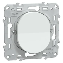 Interrupteur poussoir 10A Schneider Electric Ovalis blanc