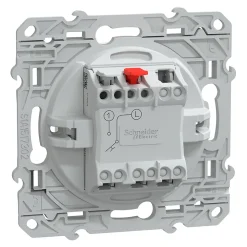 Interrupteur poussoir 10A Schneider Electric Ovalis blanc