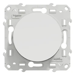 Interrupteur poussoir 10A à vis Schneider Electric Odace blanc