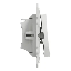 Interrupteur poussoir 10A à vis Schneider Electric Odace blanc