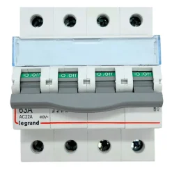 406481 Interrupteur Sectionneur Tétrapolaire 4p 400v - 63a - 4 Modules - Bornes à Vis Legrand Dx3-is