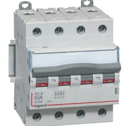 406481 Interrupteur Sectionneur Tétrapolaire 4p 400v - 63a - 4 Modules - Bornes à Vis Legrand Dx3-is