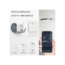 Interrupteurs intelligent SomLife WiFi 16A MiniSmart Switch Wi-Fi connecté,application Tuya/SmartLife,Alexa,Google Home