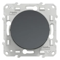 Interrupteur va-et-vient 10A à vis Schneider Electric Odace anthracite