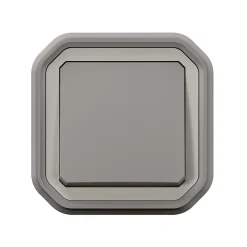 Interrupteur va-et-vient à encastrer Plexo gris 10A - 070030L - Legrand