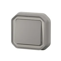 Interrupteur va-et-vient à encastrer Plexo gris 10A - 070030L - Legrand