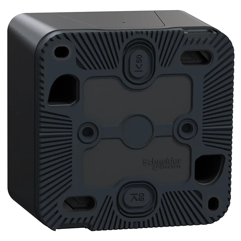 Interrupteur va-et-vient lumineux étanche complet saillie Schneider Electric Mureva Styl anthracite