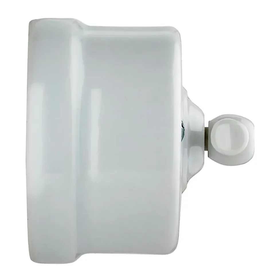 Interrupteur va-et-vient saillie Fontini Garby Porcelaine blanche, manette blanche