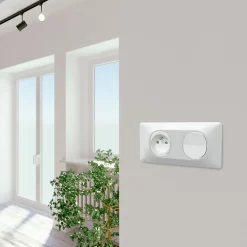 Interrupteur va-et-vient Schneider Electric Ovalis blanc