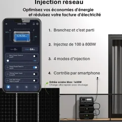 IZYWATT.eco 2048Wh + panneau solaire pliant 315W
