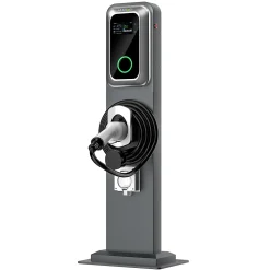 JATRHG K1 kit de borne de recharge, 22 kW / 32 A, triphasé, avec câble type 2 de 8 m pour véhicules électriques, support inclus