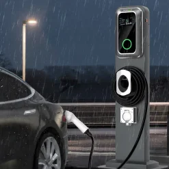 JATRHG K1 kit de borne de recharge, 11 kW / 16 A, triphasé, avec câble type 2 de 8 m pour véhicules électriques, support inclus