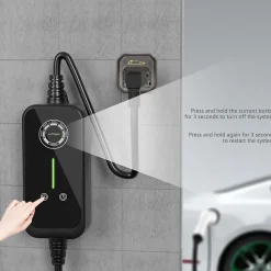 JATRHG P1 chargeur portable réglable de 7,2kW à 1,5kW / 32A à 8A monophasé, 10m, type 2, pour véhicules électriques
