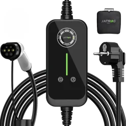 JATRHG P1 chargeur portable réglable de 3,6kW à 1,5kW / 16A à 8A monophasé, 20m, type 2, pour véhicules électriques