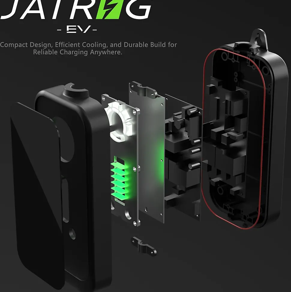 JATRHG P1 chargeur portable réglable de 3,6kW à 1,5kW / 16A à 8A monophasé, 15m, type 2, pour véhicules électriques