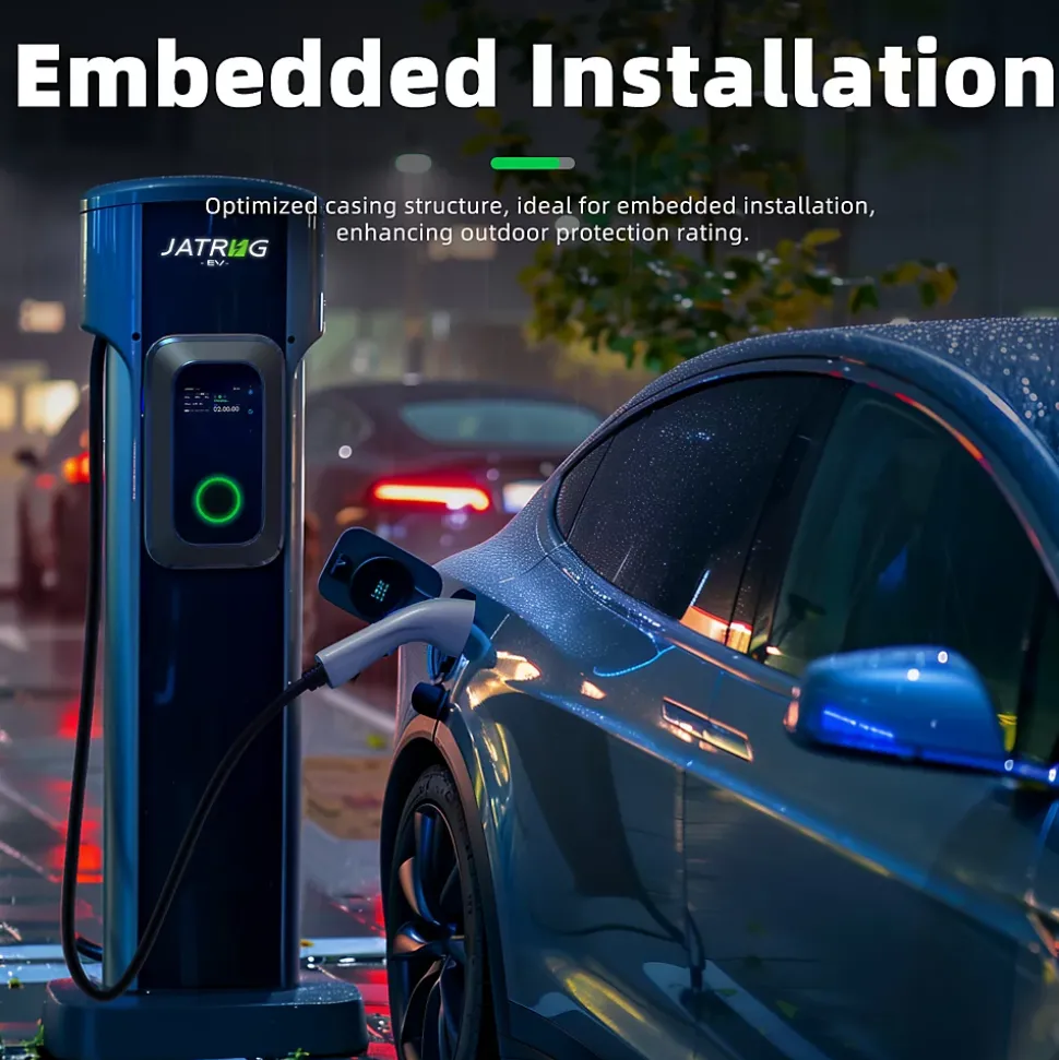 JATRHG S1 borne de recharge IP66 pour véhicules électriques, 11 kW / 16 A, triphasé, avec câble type 2 de 8 m