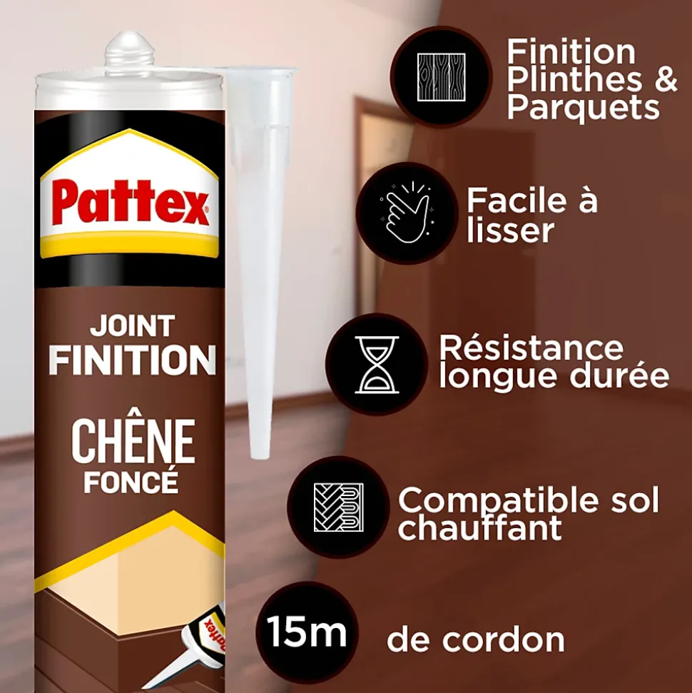 Joint de finition Pattex chêne foncé 280ml