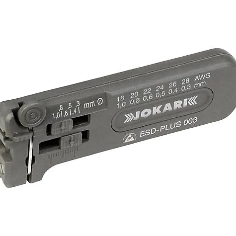Jokari 40029 ESD-PLUS 003 antistatique - dénudeur de fil AWG 28 à 18 pour fils PVC