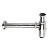 Kibath Siphon rond BOT, finition chrome poli, en laiton