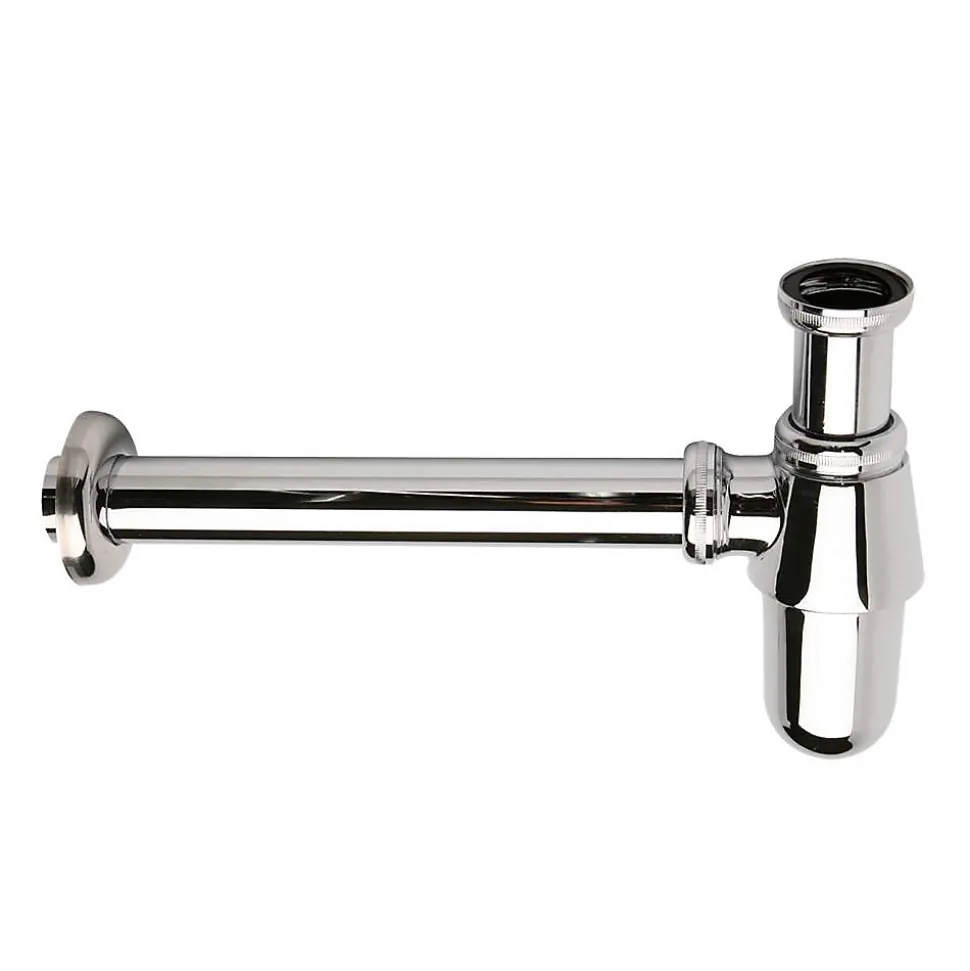 Kibath Siphon rond BOT, finition chrome poli, en laiton