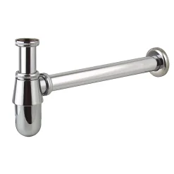 Kibath Siphon rond BOT, finition chrome poli, en laiton