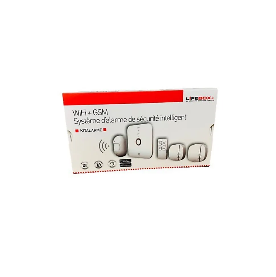 Kit alarme de maison gsm et wifi lifebox kit 1